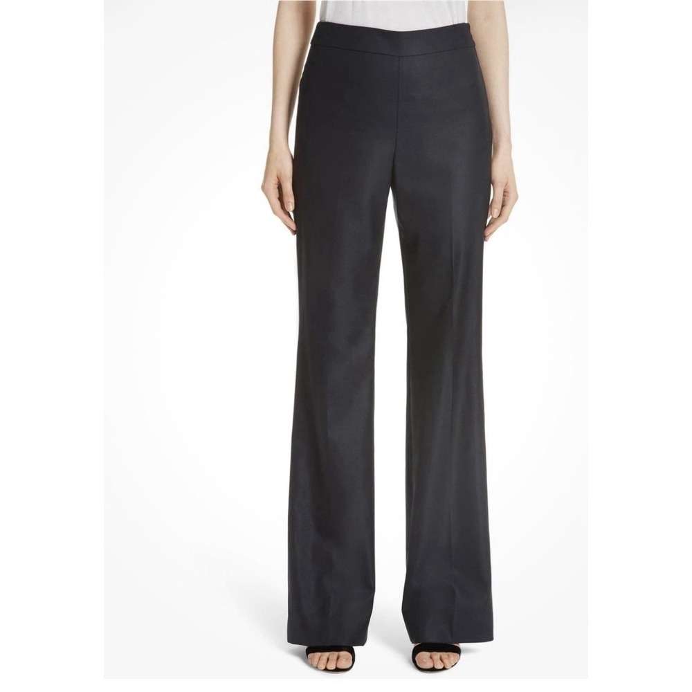 St. John Evening By Marie Gray Women's Black Stretch Viscose Straight Pants Sz 6